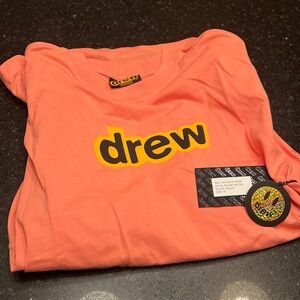 Drew House Logo SS Tee Shirt Peach Orange/Pink Size Medium